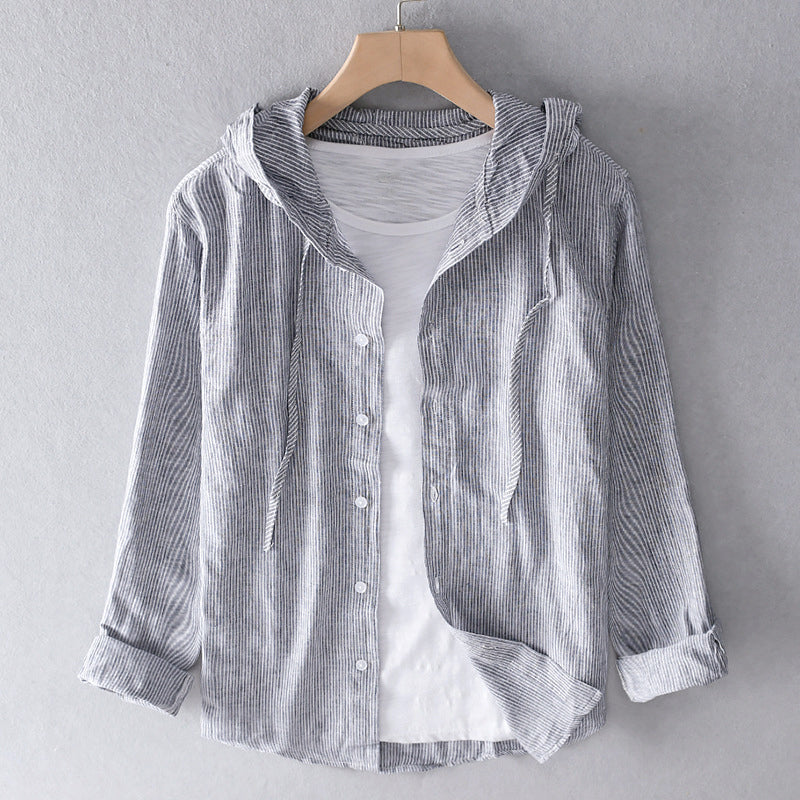 Lore | Linen hooded shirt